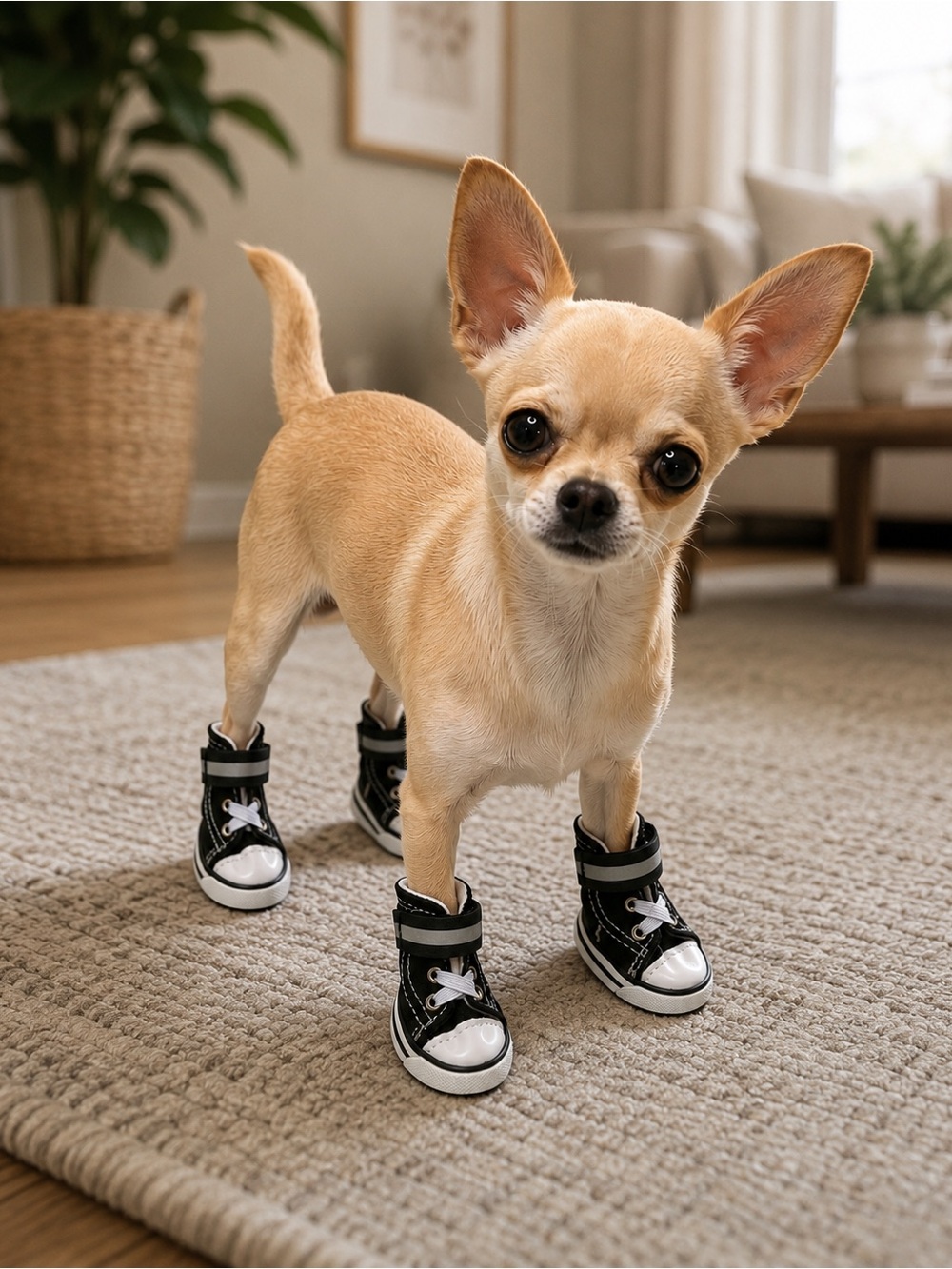Black Dog Sneakers for Small Dogs - Fashionable Pet Boots